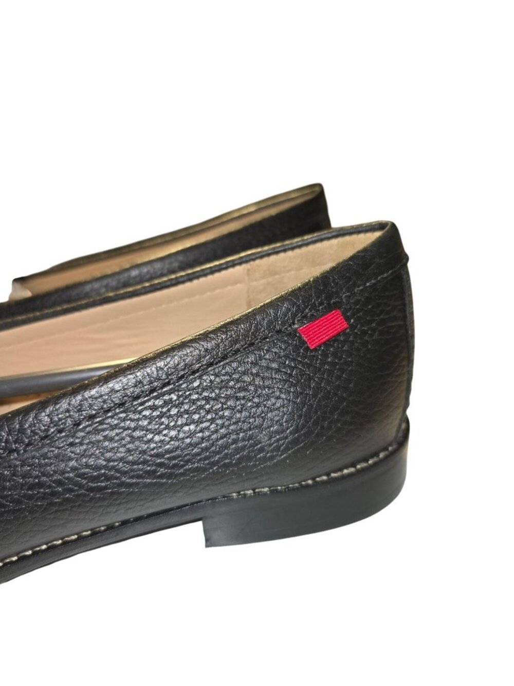 Marc Joseph New York Jackson St. Black Pebble Leather Loafers, Silver, NWOB - Picture 6 of 8